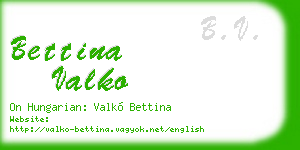 bettina valko business card