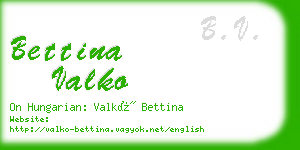 bettina valko business card